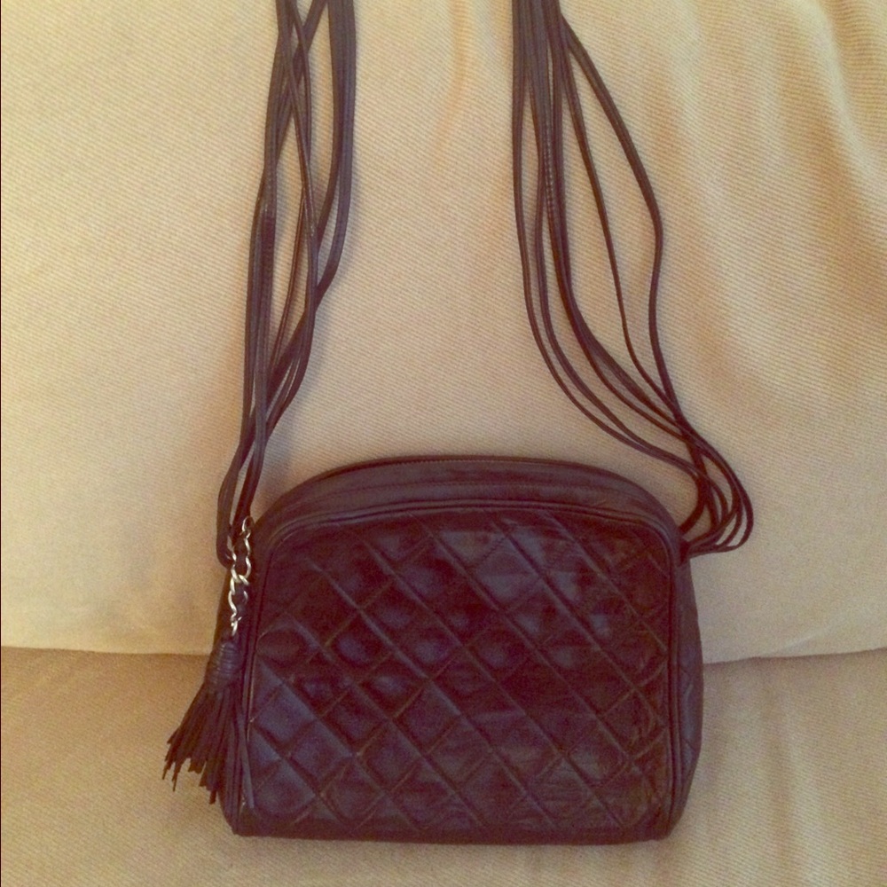 CHANEL Black Quilted Shoulder Bag